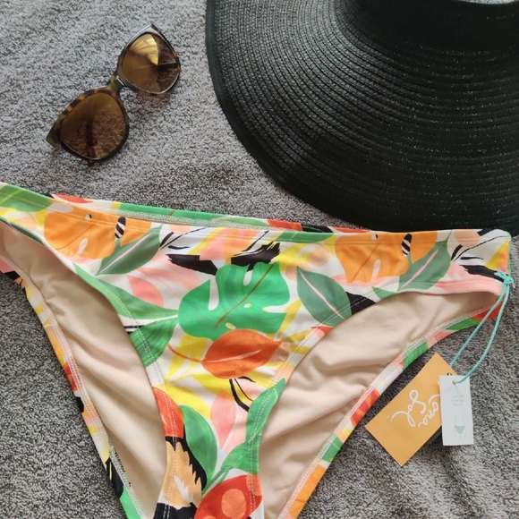 KONA SOL MULTICOLORED BIKINI SWIMSUIT BOTTOMS SIZE LARGE NWT - Picture 3 of 5